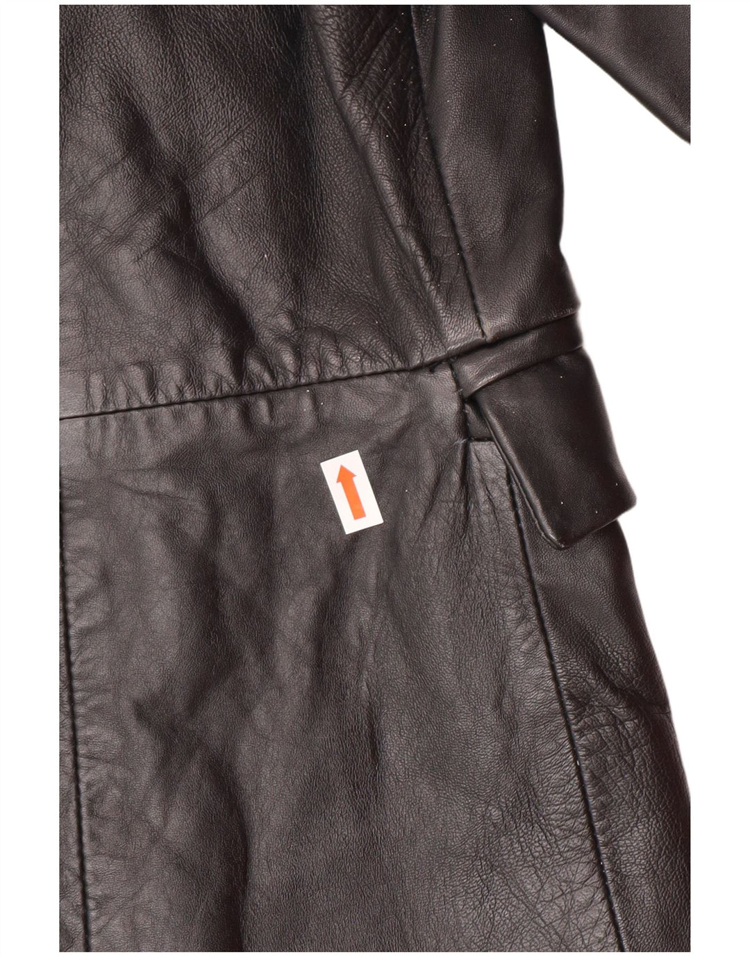 Vintage læderfrakke til kvinder UK 14 Medium sort læder