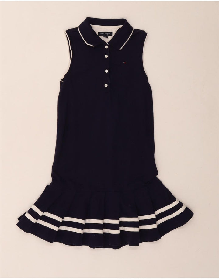 Tommy Hilfiger piger polokjole 9-10 år marineblå stribet bomuld