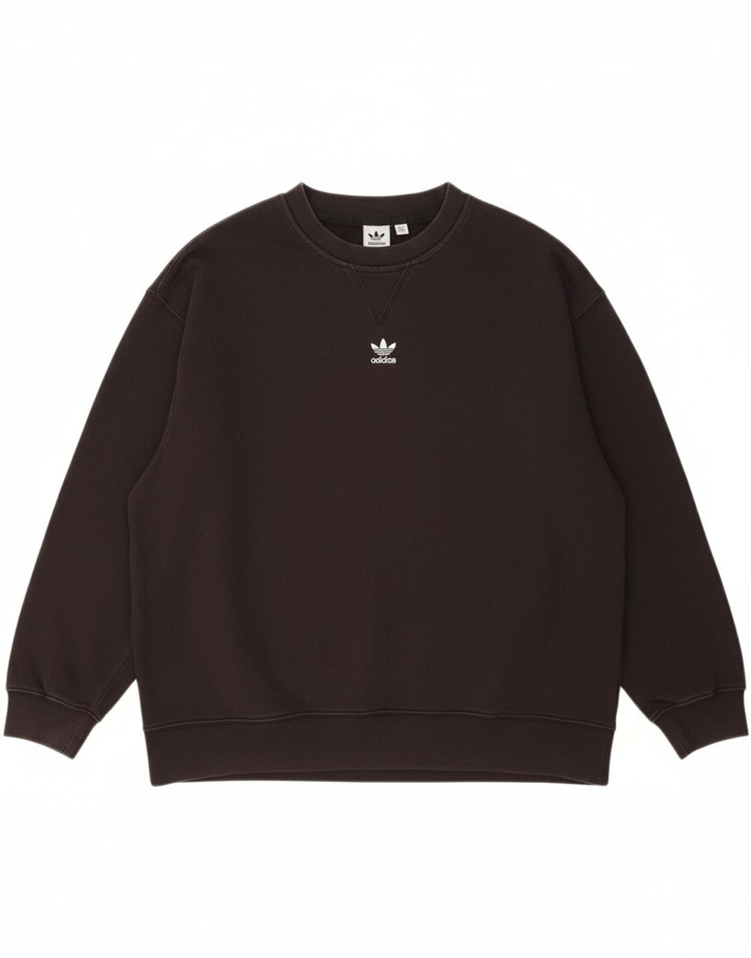 ADIDAS Womens Oversized Sweatshirt Jumper UK 10 Small Black Cotton