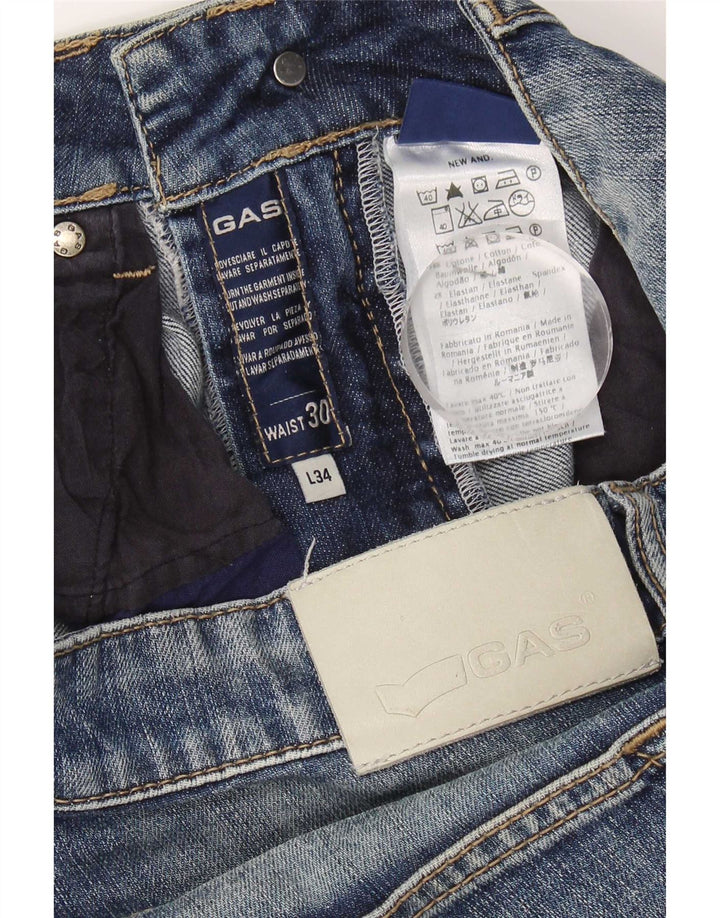 Gas Dame Slim Jeans W30 L31 Blå Bomuld