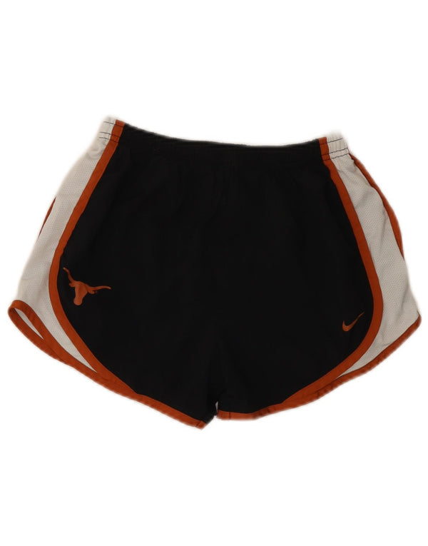 Nike Dame Texas Longhorns Sports Shorts UK 4 XS Sort Colourblock