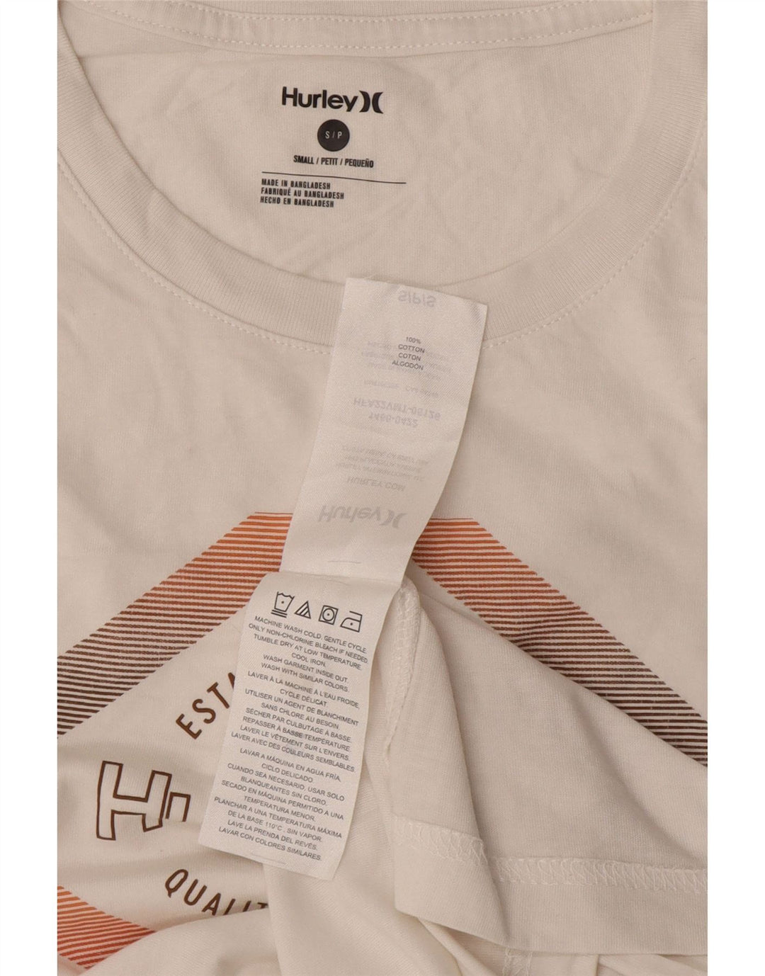 Hurley Herre grafisk T-shirt top lille hvid bomuld