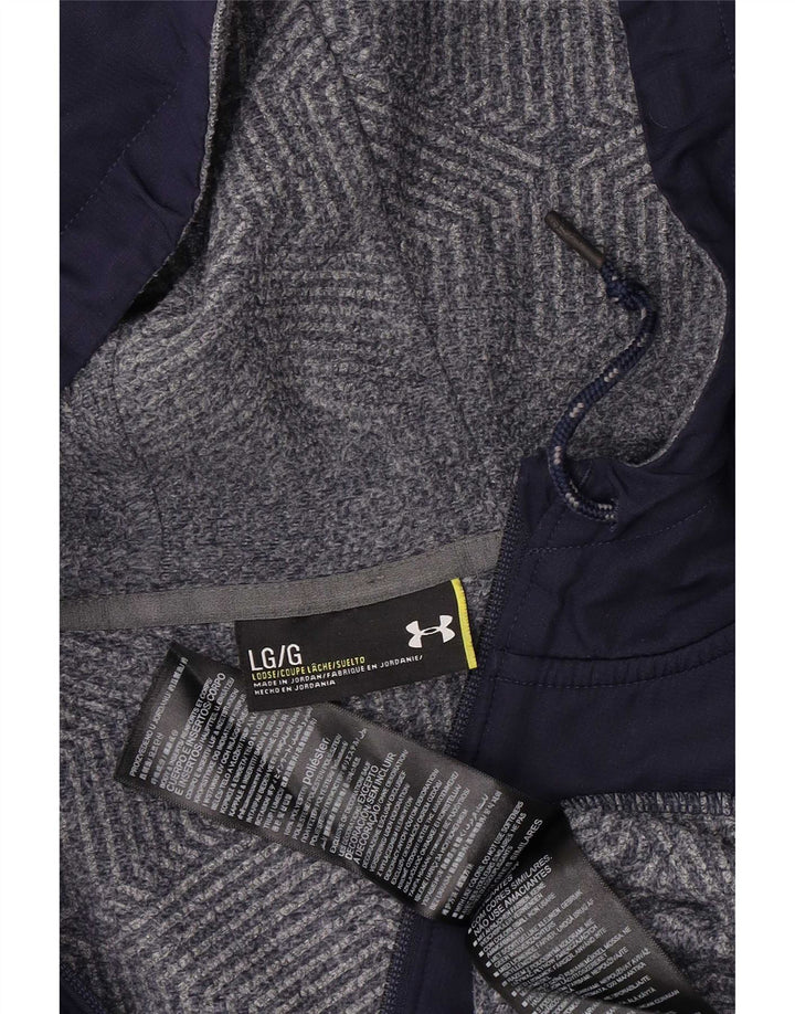 Under Armour Herre hættetrøje med lynlås Large Grå Colourblock Polyester