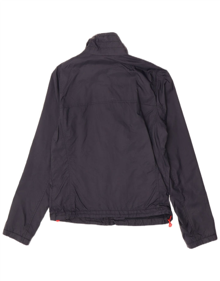 Hollister Regnjakke til mænd UK 38 Medium Navy Blue Nylon
