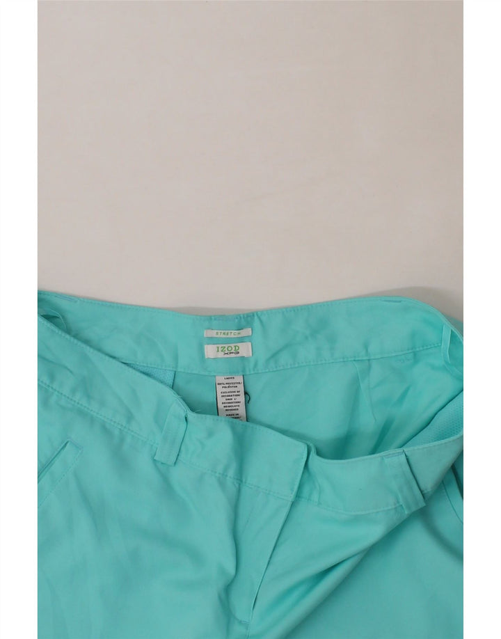 IZOD Womens Bermuda Cargo Shorts US 16 2XL W36 Turquoise Polyester Vintage Izod and Second-Hand Izod from Messina Hembry 