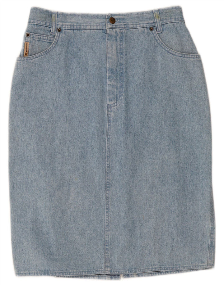 Persona Dame Denim Nederdel Størrelse 21 Medium W30 Blå Bomuld