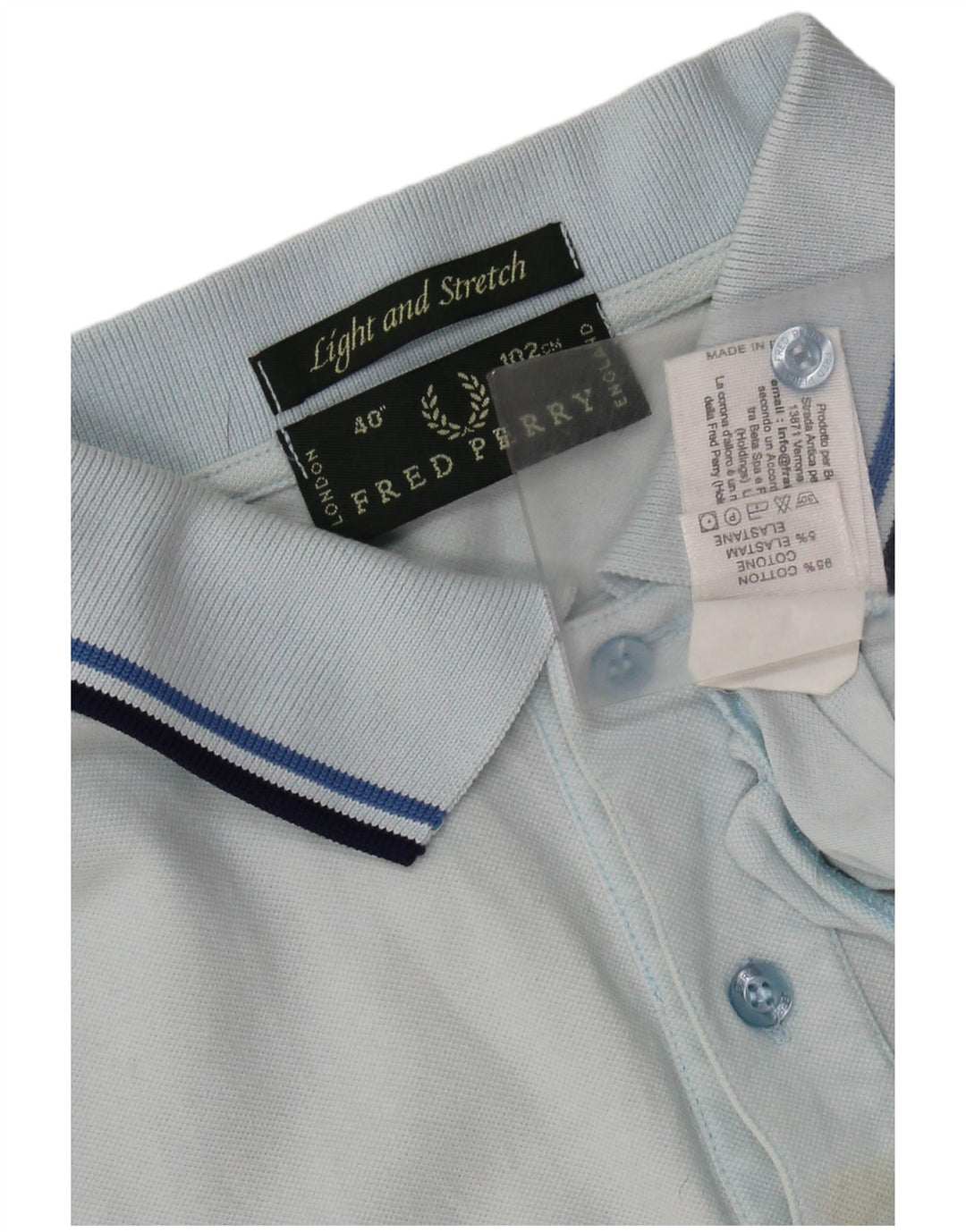 FRED PERRY Herre let og stræk poloskjorte lille blå bomuld
