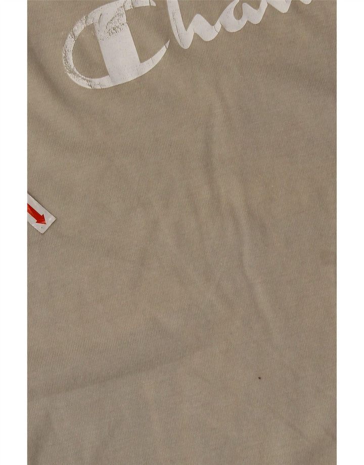 Champion Herre Grafisk T-Shirt Top 2XL Grå Bomuld
