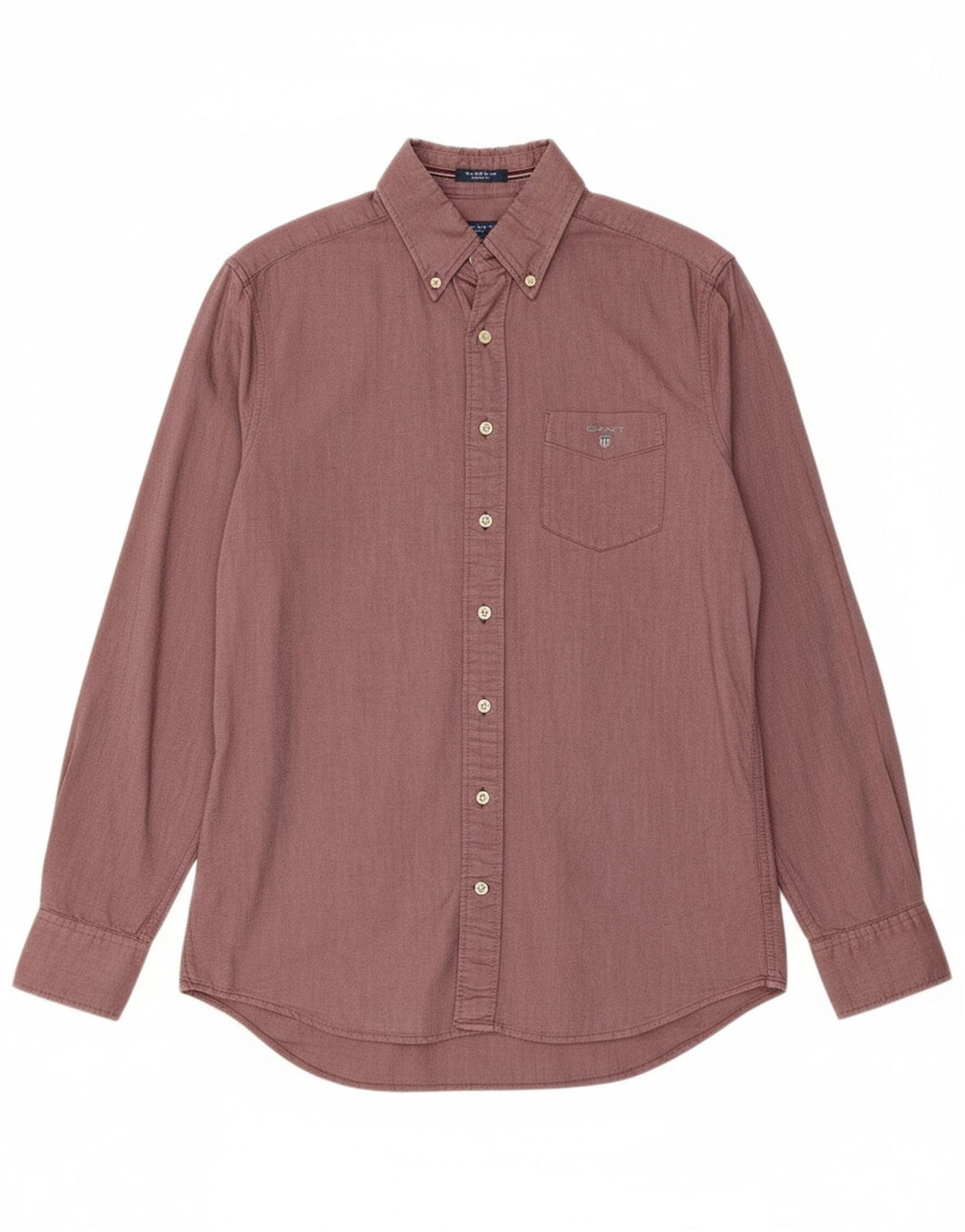 GANT Mens Regular Fit Shirt Size 37/38 Small Burgundy Cotton