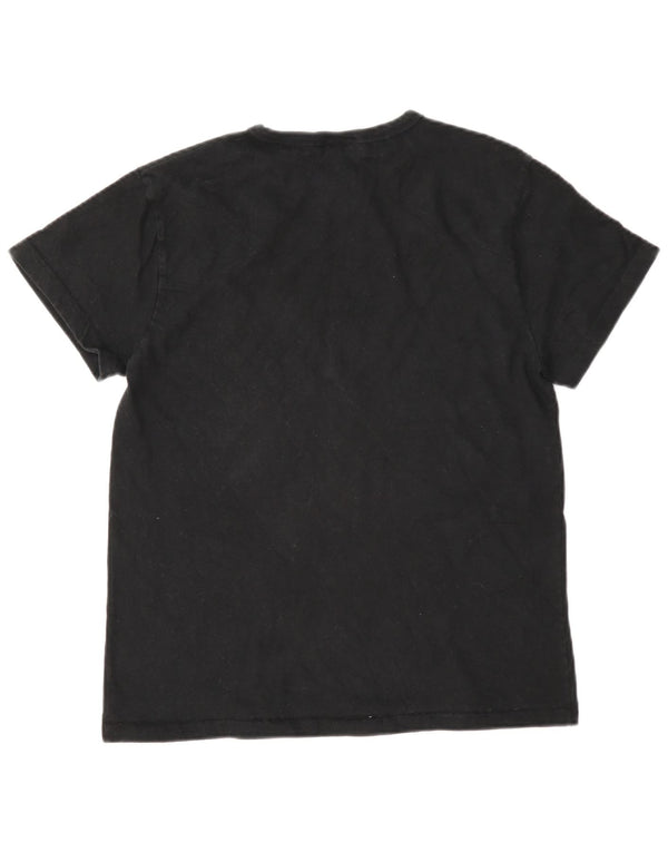 Champion Dame Grafisk T-Shirt Top UK 14 Medium Sort