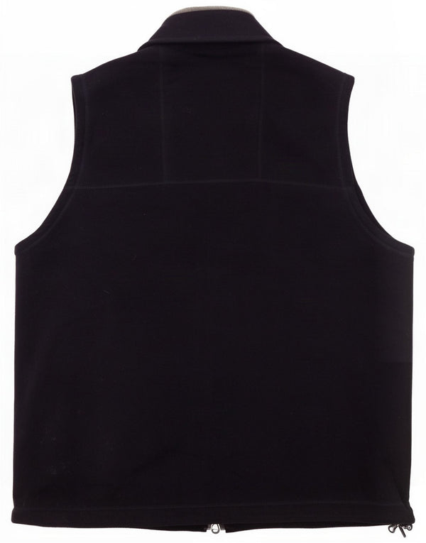 Marks & Spencer Herre Fleece Gilet UK 38 Medium Navy Blue Polyester