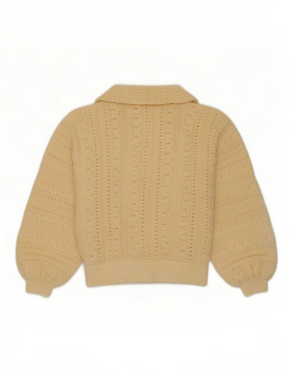 Vintage dame cardigan sweater UK 14 Medium Off White