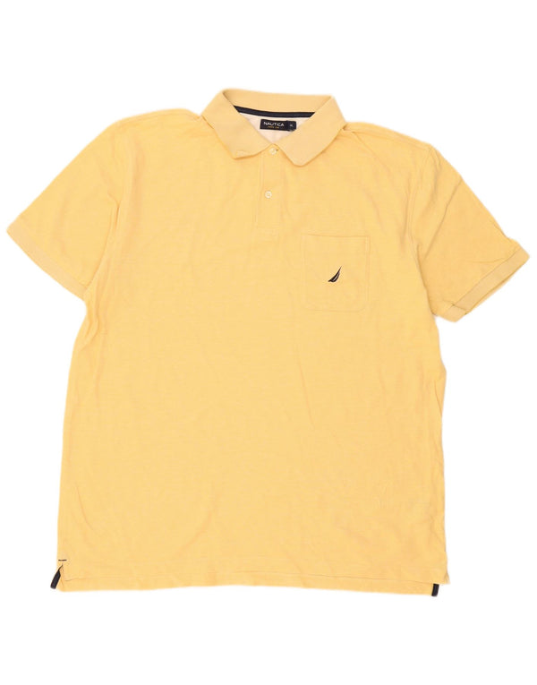 Nautica herre poloshirt XL gul bomuld