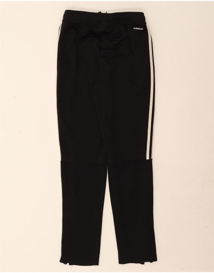 ADIDAS Boys Aeroready Tracksuit Trousers 13-14 Years Black Polyester