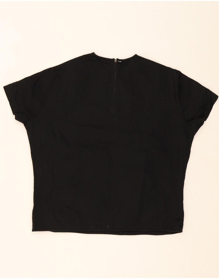 VINTAGE Womens Blouse Top UK 16 Large Black Vintage Vintage and Second-Hand Vintage from Messina Hembry 