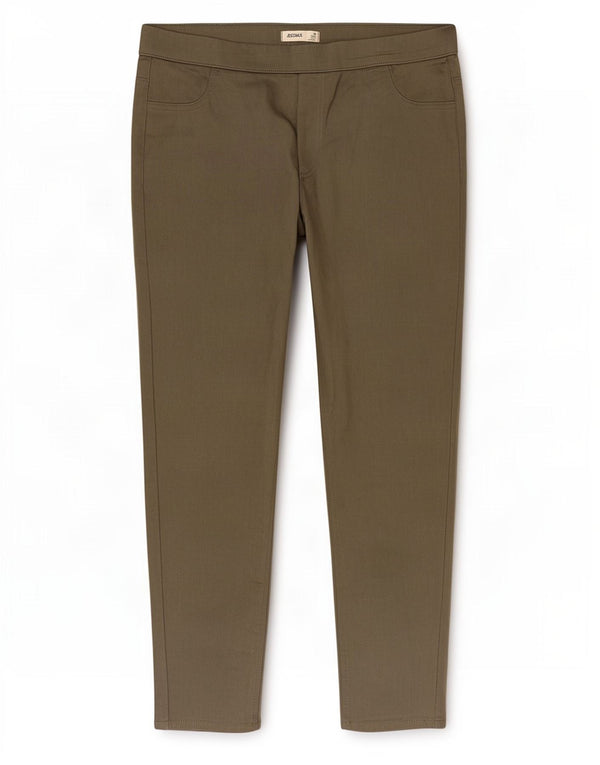 Marks & Spencer Dame Jegging Jeans UK 18 XL W36 L26 Khaki Bomuld