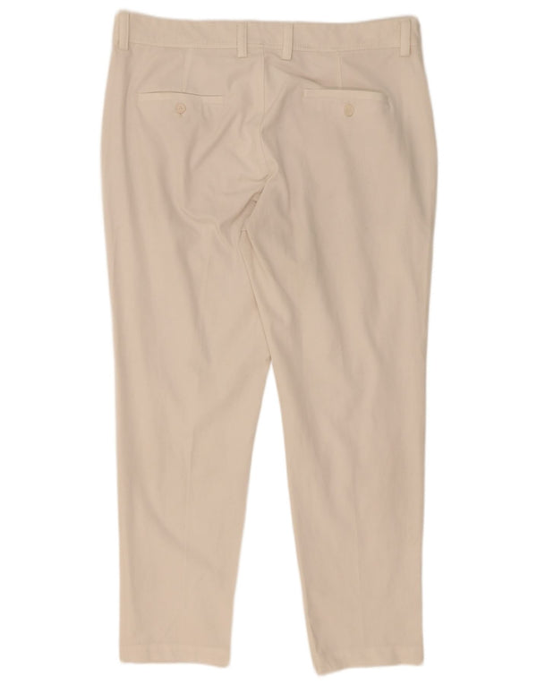 Zara Mens Slim Chino Trousers EU 44 Large W34 L30 White Polyester