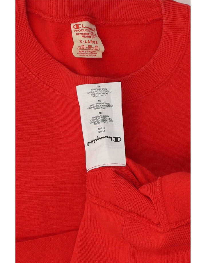 Champion Herre Sweatshirt Jumper XL Rød Bomuld