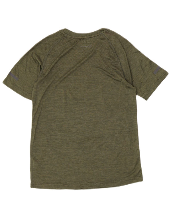Russell Athletic Boys Dri-Power T-Shirt Top 10-11 år Stor Grøn Flecked