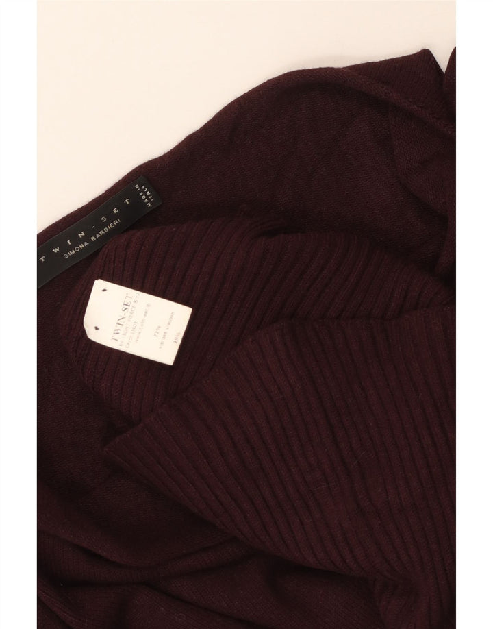 SIMONA BARBIERI Dame Twin-Set Top Langærmet UK 12 Medium Maroon