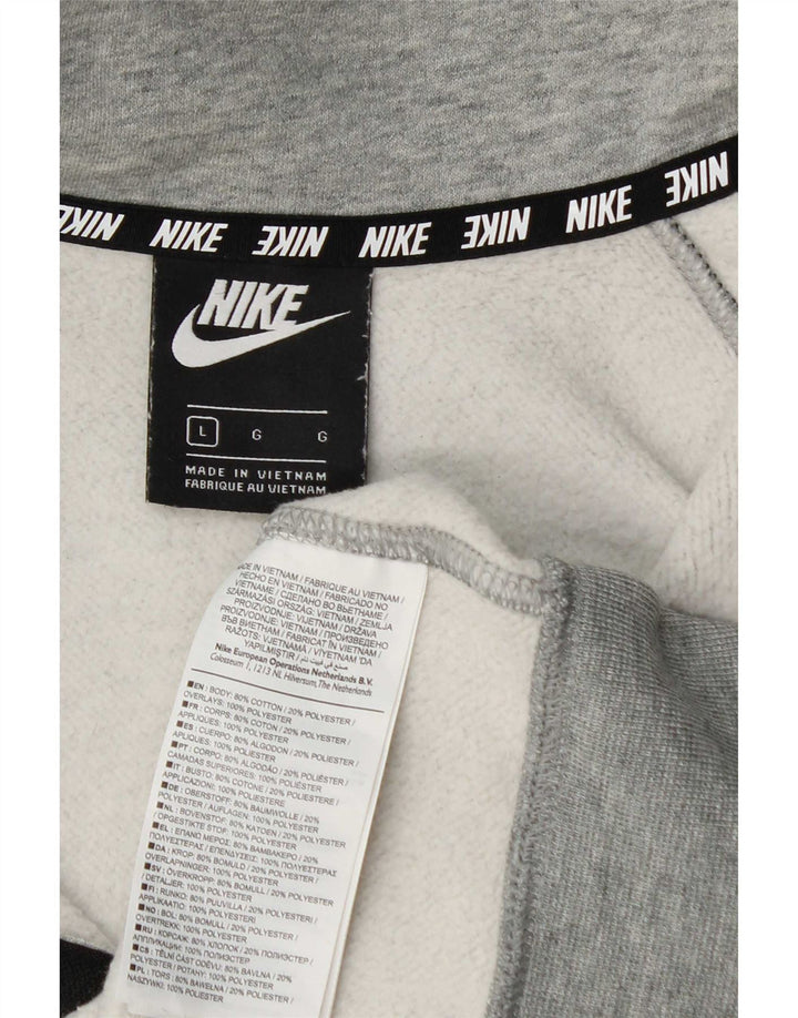Nike fuld træningsdragt til mænd, stor grå farveblok bomuld