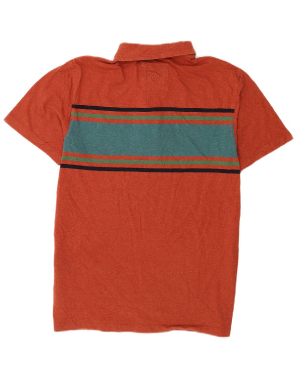 Fat Face Herre Polo Shirt Stor Orange Colourblock Bomuld