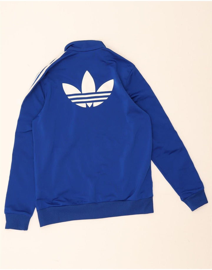 Adidas drenge grafisk træningsdragt topjakke 13-14 år blå polyester