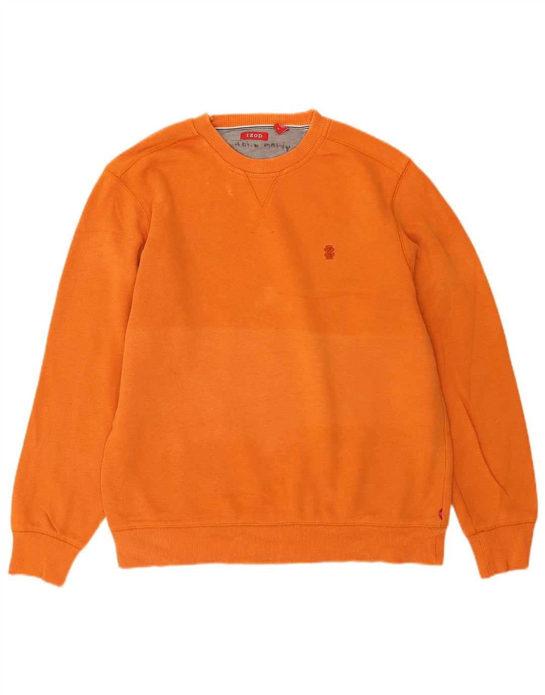 Izod Herre sweatshirt Jumper Medium Orange Bomuld