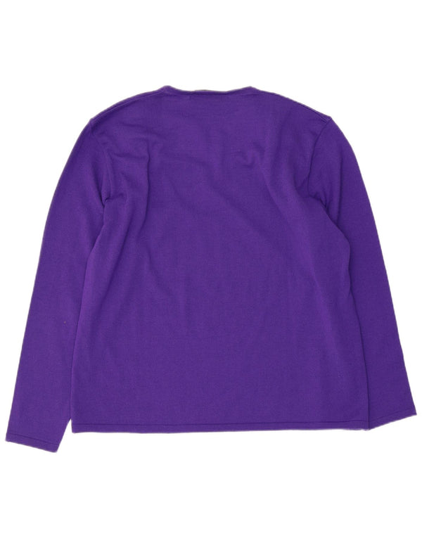 Marina Rinaldi Dame trøje med firkantet hals str. 23 Medium Lilla