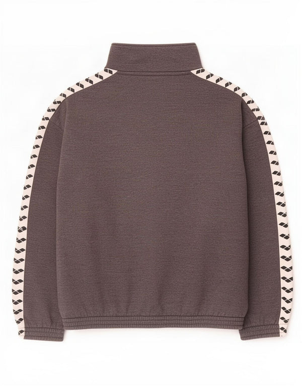 Arena Herre Zip Neck Sweatshirt Jumper Large Grå Colourblock