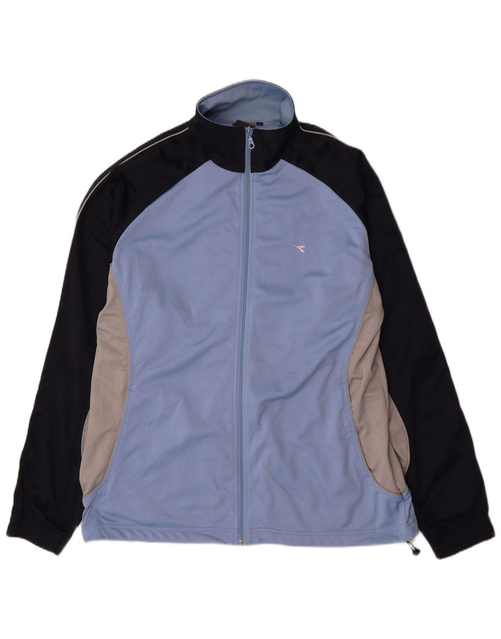 Diadora Træningsdragt til mænd Topjakke 2XL Blå Colourblock Polyester
