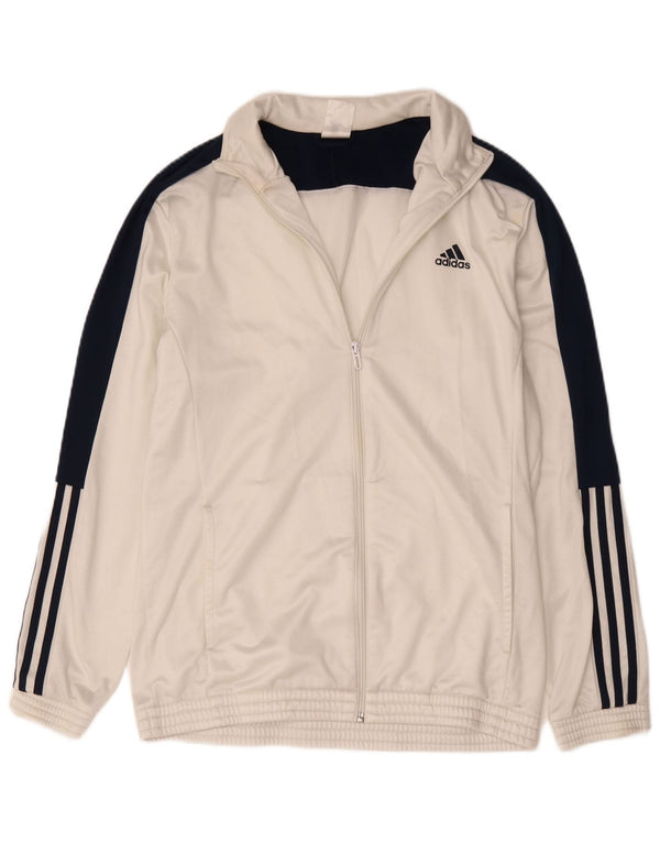 Adidas Træningsdragt til mænd Topjakke UK 44/46 Stor hvid Colourblock Polyester