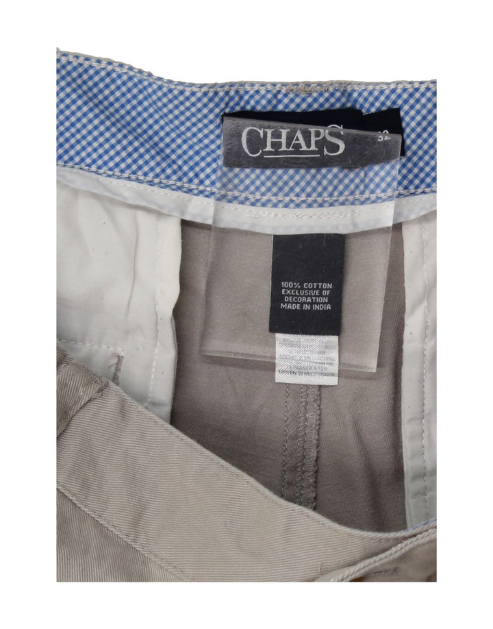 CHAPS Mens Chino Shorts W32 Medium Grey Cotton Vintage Chaps and Second-Hand Chaps from Messina Hembry 