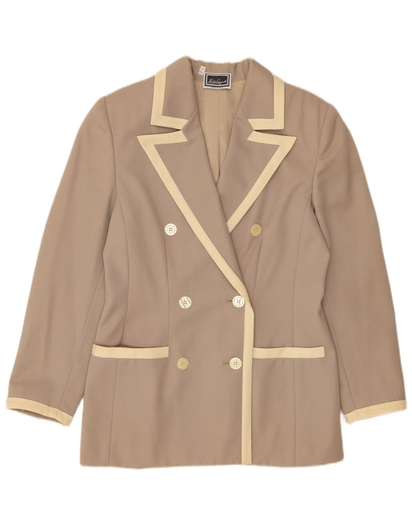 Luisa Spagnoli Dame Dobbeltradet Blazer Jacket IT 42 Medium Beige