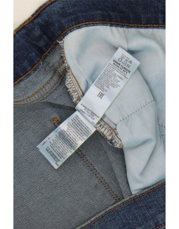 Marks & Spencer Herre Straight Jeans W50 L29 Blå Bomuld