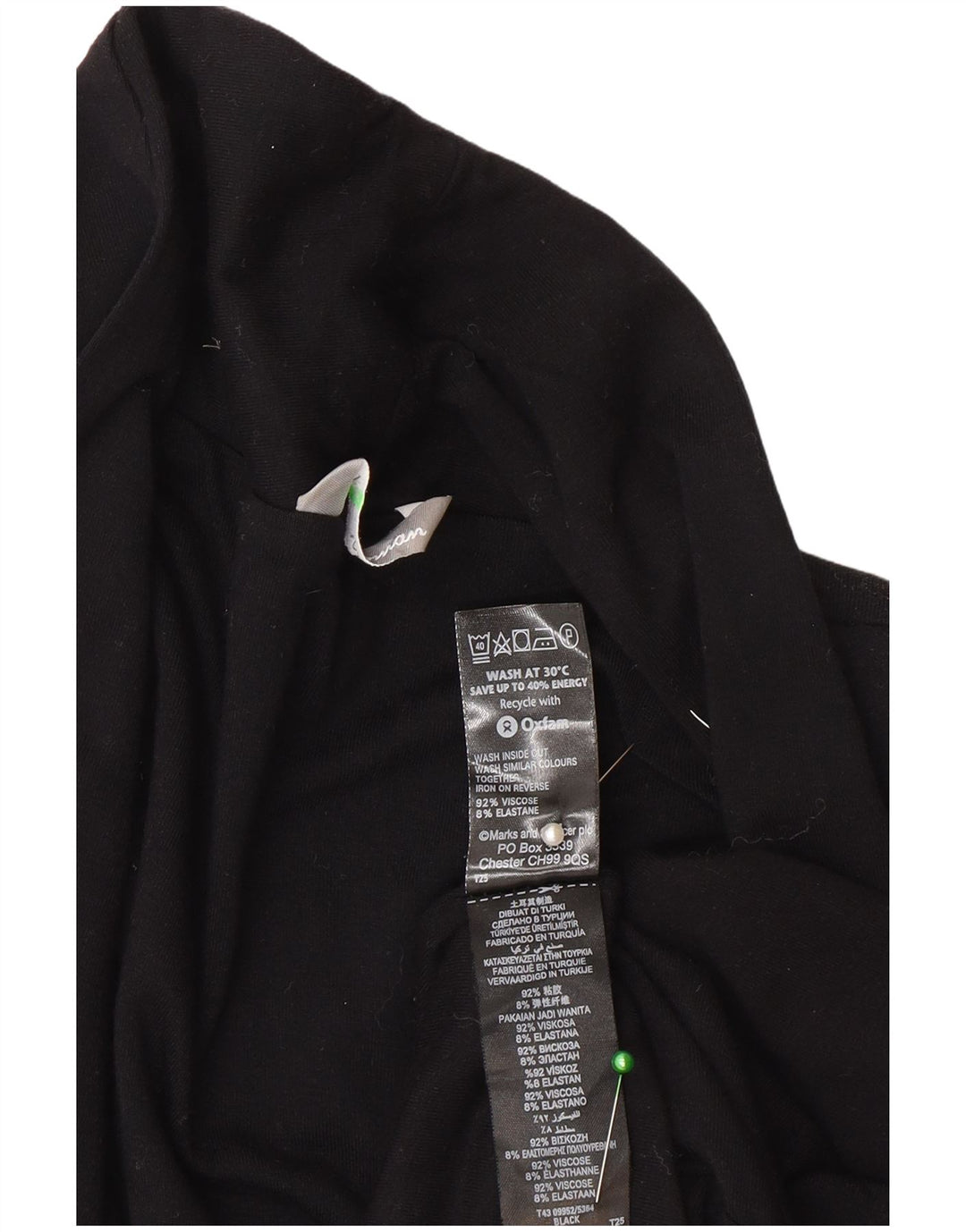 Marks & Spencer Womens Crop 3/4-ærmet cardigantrøje UK 12 Medium Black