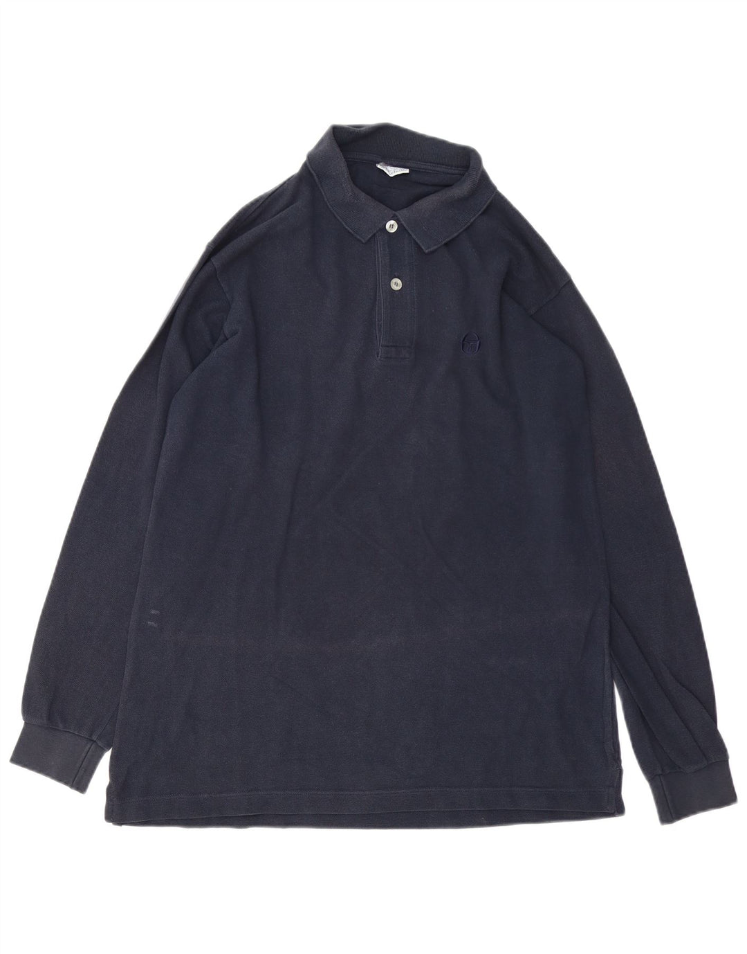 Sergio Tacchini Langærmet herre poloshirt Medium marineblå bomuld