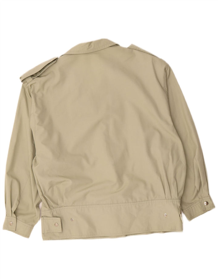 Vintage Kvinders Military Bomber Jacket UK 20 2XL Khaki