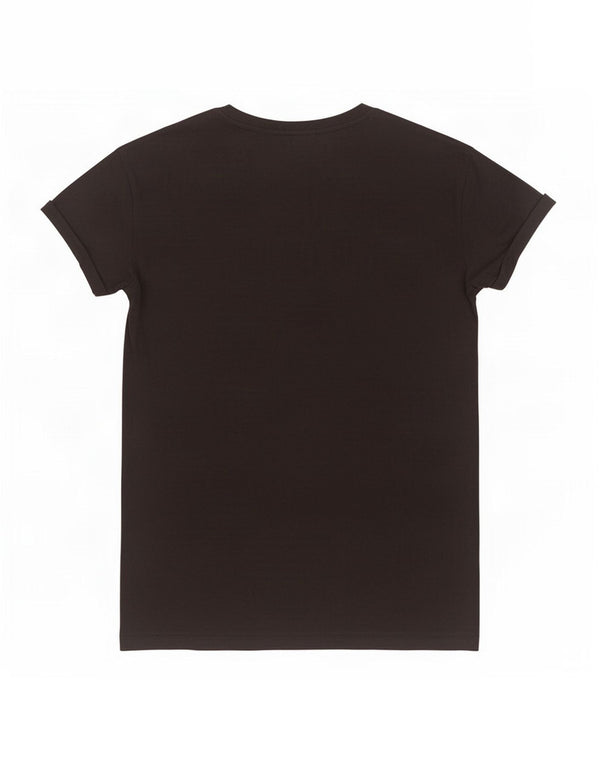 Guess Womens Graphic T-Shirt Top UK 14 Medium Black Cotton
