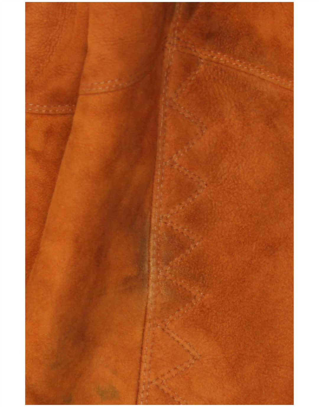 Vintage Dame Loose Fit Shearling Coat IT 48 XL brunt læder