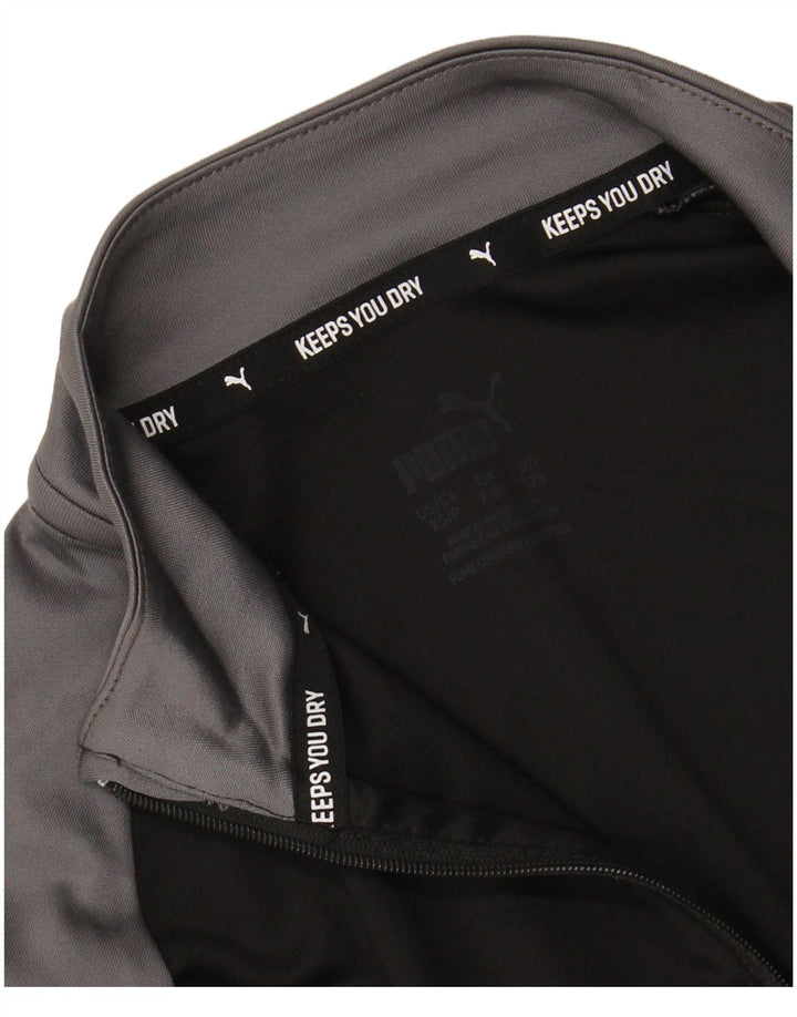 PUMA Drenge Grafisk Pullover Træningsdragt Top 7-8 år Sort Colourblock