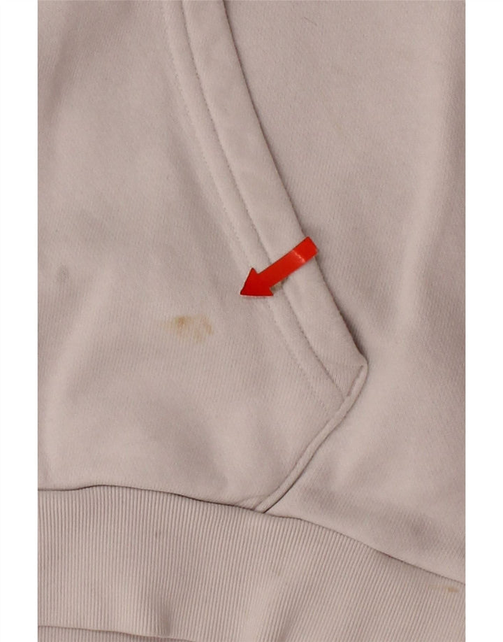 ADIDAS Mens Hoodie Jumper Small Off White Cotton Vintage Adidas and Second-Hand Adidas from Messina Hembry 