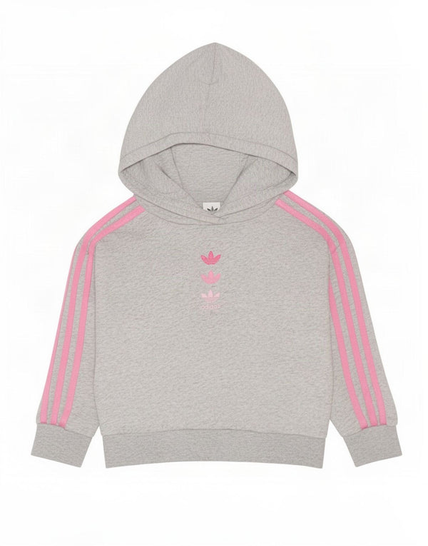 Adidas hættetrøje til piger 4-5 år Grå Flecked Bomuld