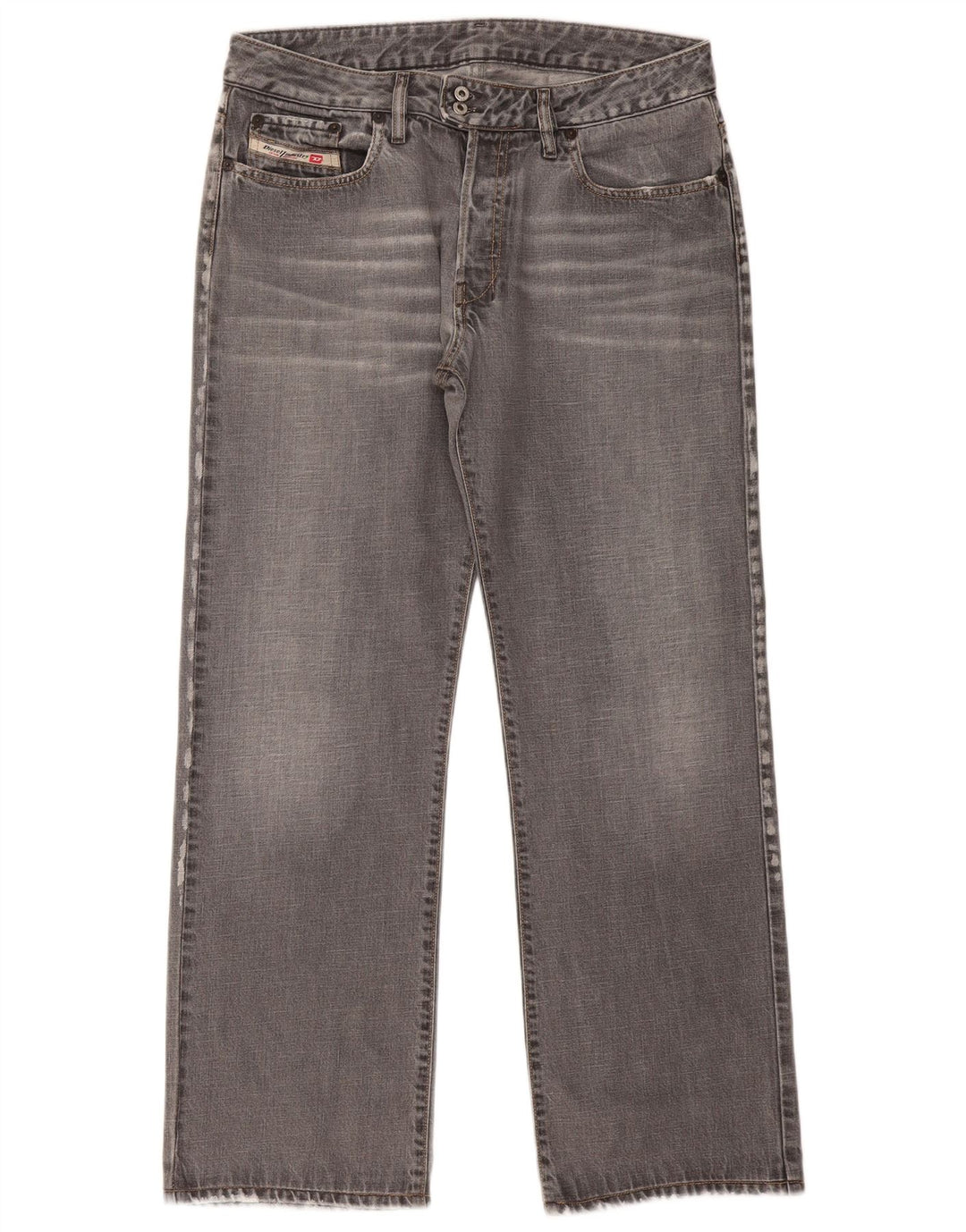 Diesel Dame Straight Jeans W34 L31 Grå Bomuld