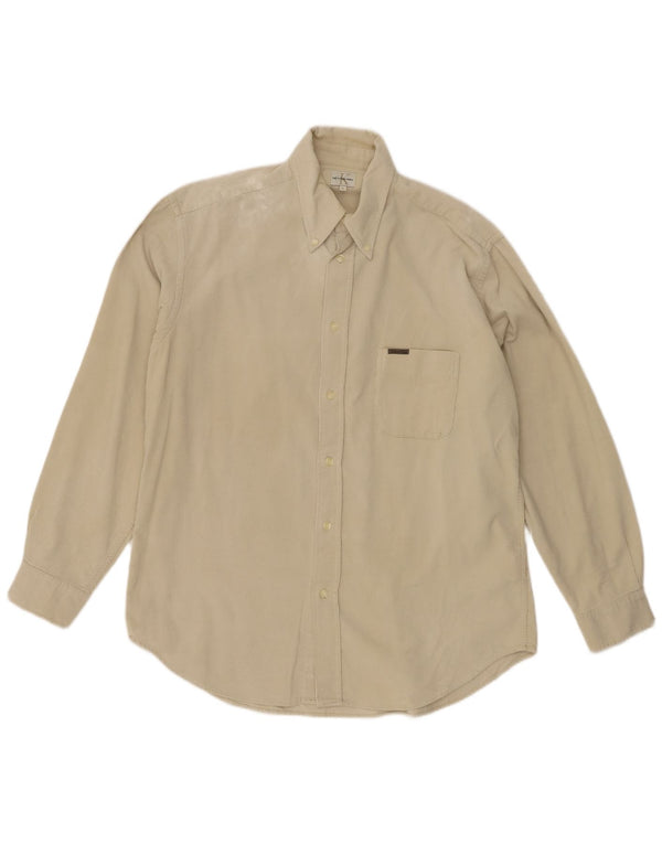 Calvin Klein Jeans Herre fløjlsskjorte XL Beige Bomuld