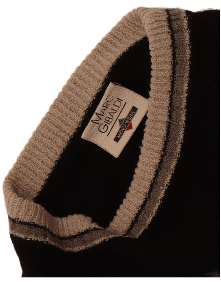 Marc Gibaldi Herre rund hals sweater lille sort geometrisk