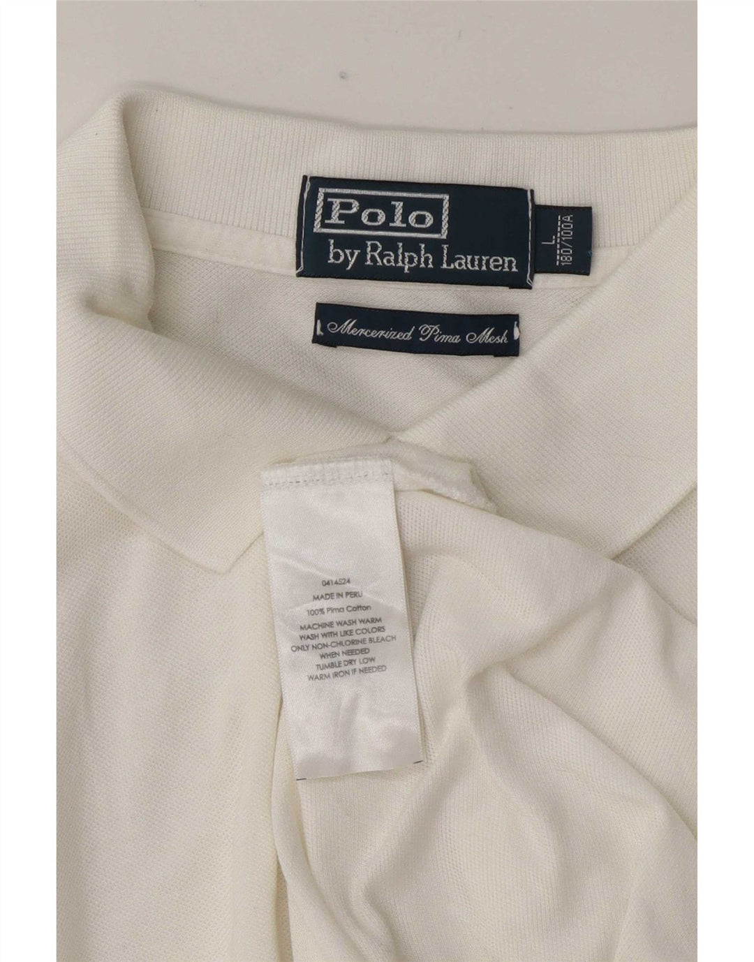Polo Ralph Lauren herreskjorte stor hvid bomuld