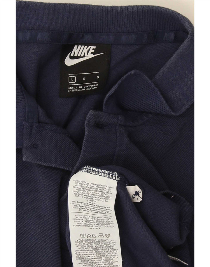 Nike Poloskjorte til mænd Stor marineblå bomuld