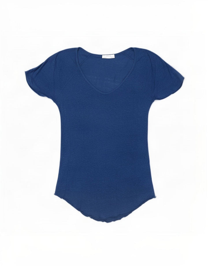 Zara Dame Asymmetrisk Tunika Top UK 12 Medium Blue