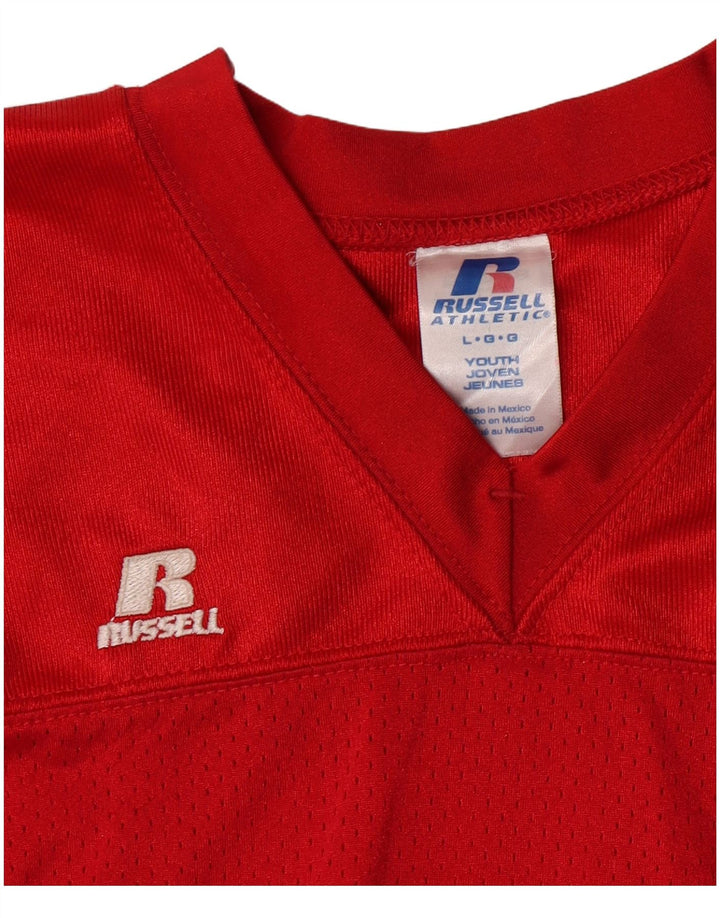 Russell Athletic Boys Jersey Top 14-15 år Stor rød polyester